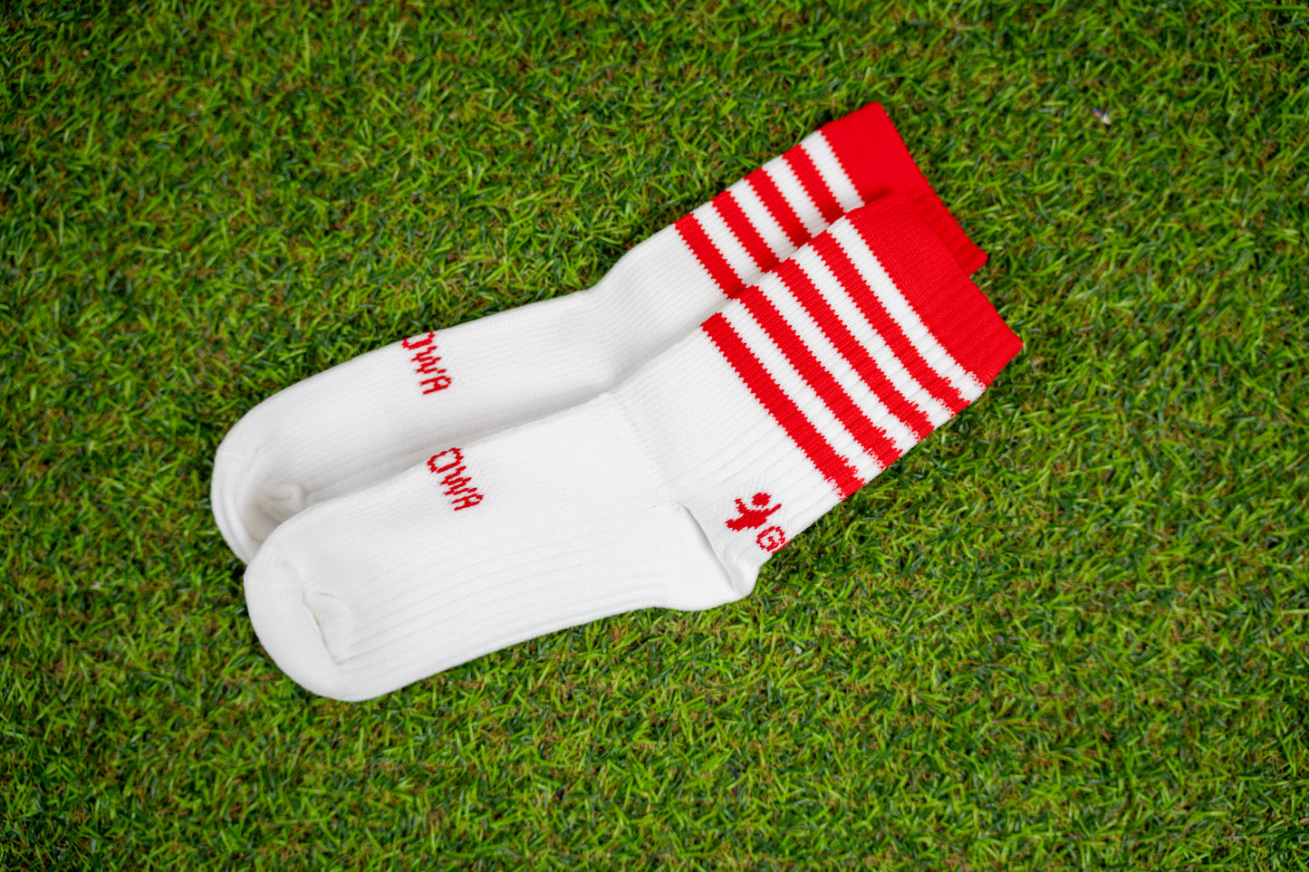 Red/White Midi Socks