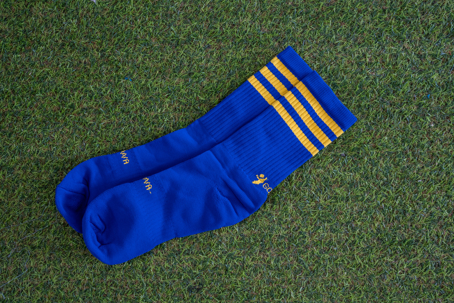 Blue/Yellow Midi Socks