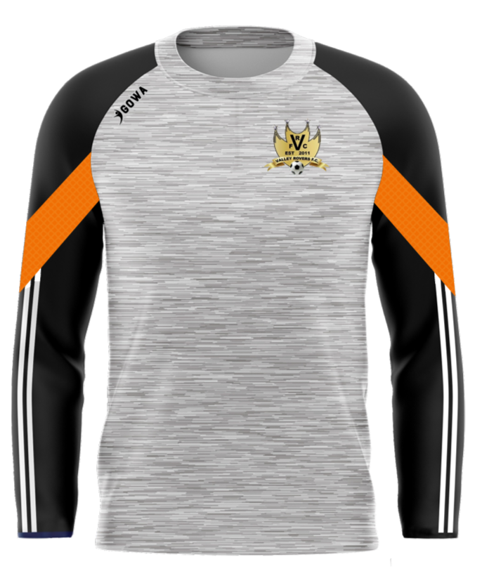 Valley Rovers White Melange Crew Neck