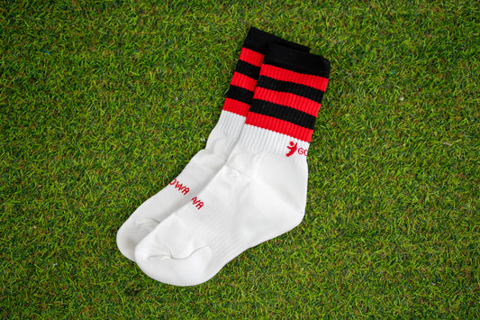 Black/Red Midi Socks