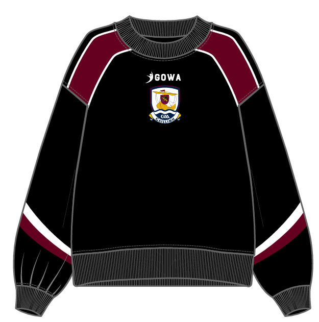 Galway LGFA Black Maroon Retro Crewneck