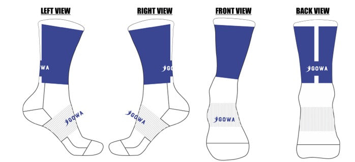 St Croans Blue/White Socks